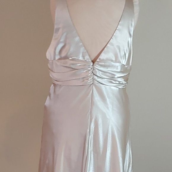 (19) ❤️Host Pick❤️ NWT Faviana Plus Size Long Gown in Platinum Color - Picture 2 of 4